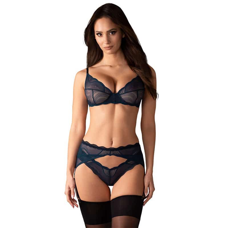 Nightly Blue Lingeri Sæt   Xs S fra Obsessive