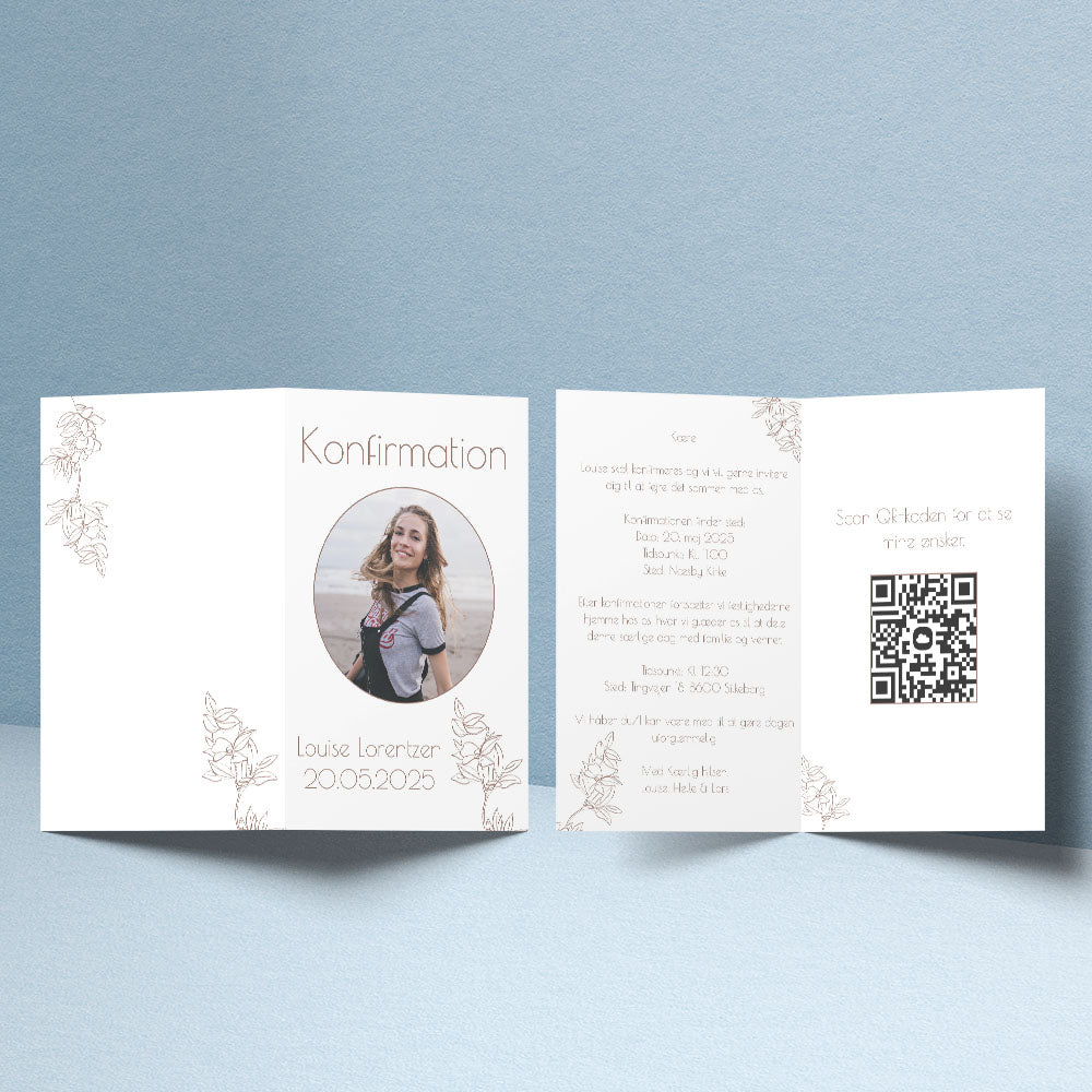 Indbydelse Til Konfirmation   Design 6 fra Dinfotobog.dk