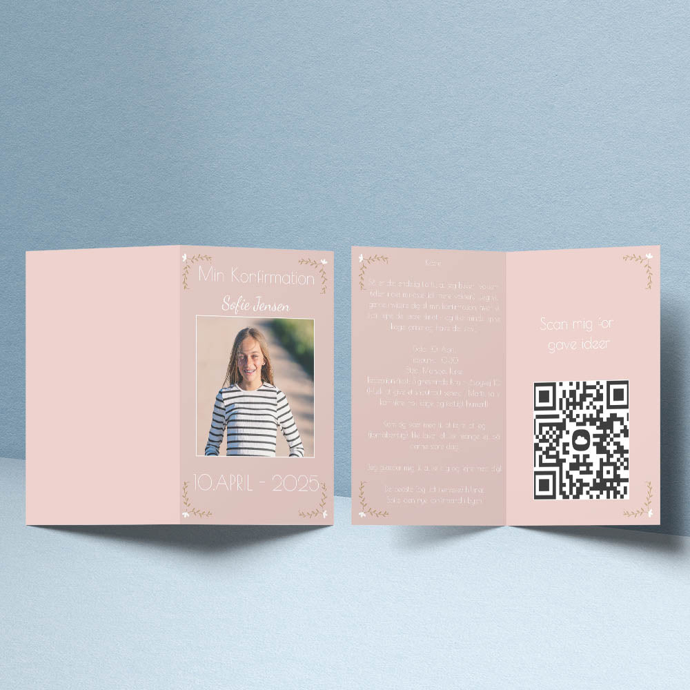 Indbydelse Til Konfirmation   Design 8 fra Dinfotobog.dk