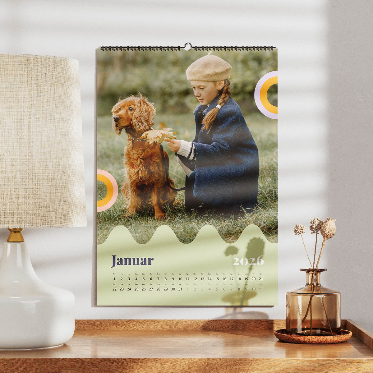 Farveglad Kalender   Smal Design fra Dinfotobog.dk