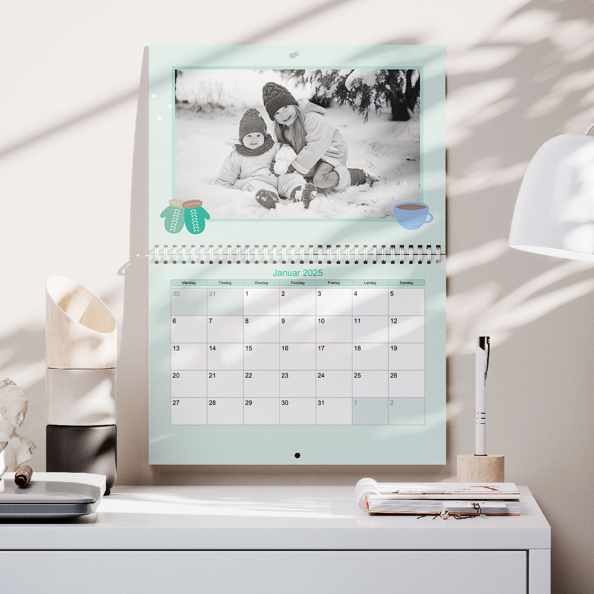 Sæson Inspireret Kalender   Dobbeltsidet fra Dinfotobog.dk