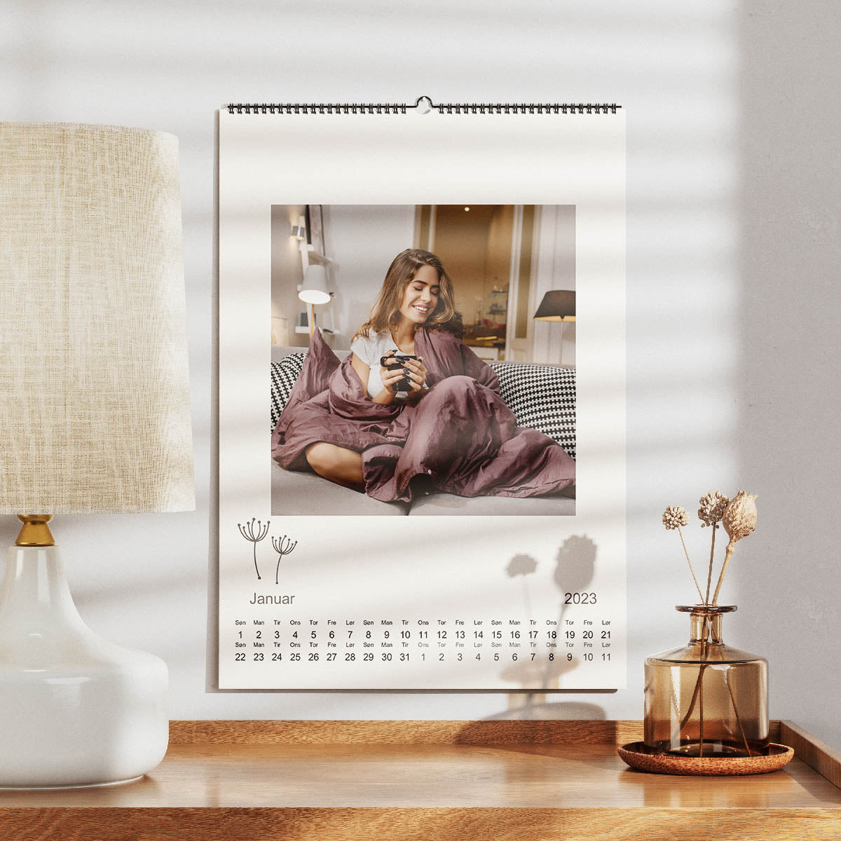 Rustik Kalender   Smal Design fra Dinfotobog.dk