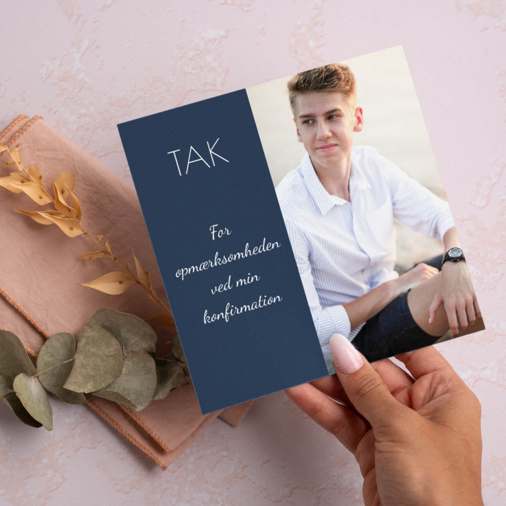 Takkekort Til Konfirmation   Design 3 fra Dinfotobog.dk