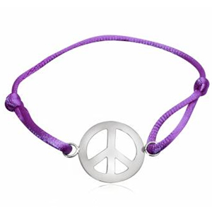 Armbånd Med Peacetegn fra Smykker I Lilla »