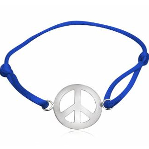 Armbånd Med Peacetegn fra Smykker I Blå »