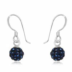 øreringe Med Swarovski Krystaller   22mm   Pr Par fra Smykker I Blå »