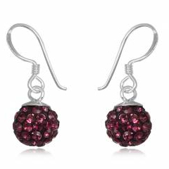 øreringe Med Swarovski Krystaller   21mm   Pr Par fra Smykker I Lilla »
