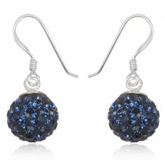 øreringe Med Swarovski Krystaller   24mm   Pr Par fra Smykker I Blå »