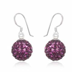 øreringe Med Swarovski Krystaller   28mm   Pr Par fra Smykker I Lilla »