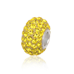 Charm Led Med Swarovski Krystaller fra Smykker I Gul »