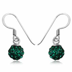 øreringe Med Swarovski Krystaller   22mm   Pr Par fra Smykker I Grøn »