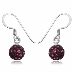øreringe Med Swarovski Krystaller   22mm   Pr Par fra Smykker I Lilla »