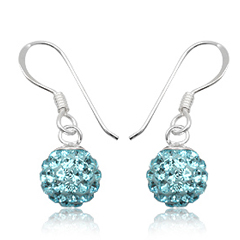 øreringe Med Swarovski Krystaller   24mm   Pr Par fra Smykker I Blå »