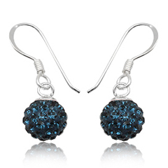 øreringe Med Swarovski Krystaller   24mm   Pr Par fra Smykker I Blå »