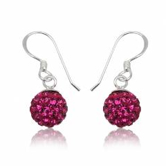øreringe Med Swarovski Krystaller   24mm   Pr Par fra Smykker I Rød »