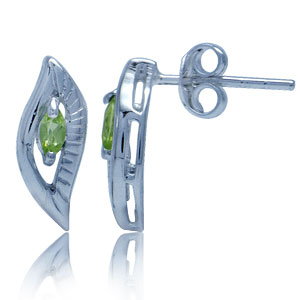 ørestikker Med Peridot   13x5mm   Pr Par fra Smykker I Grøn »