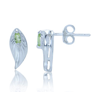ørestikker Med Peridot   12x5mm   Pr Par fra Smykker I Grøn »