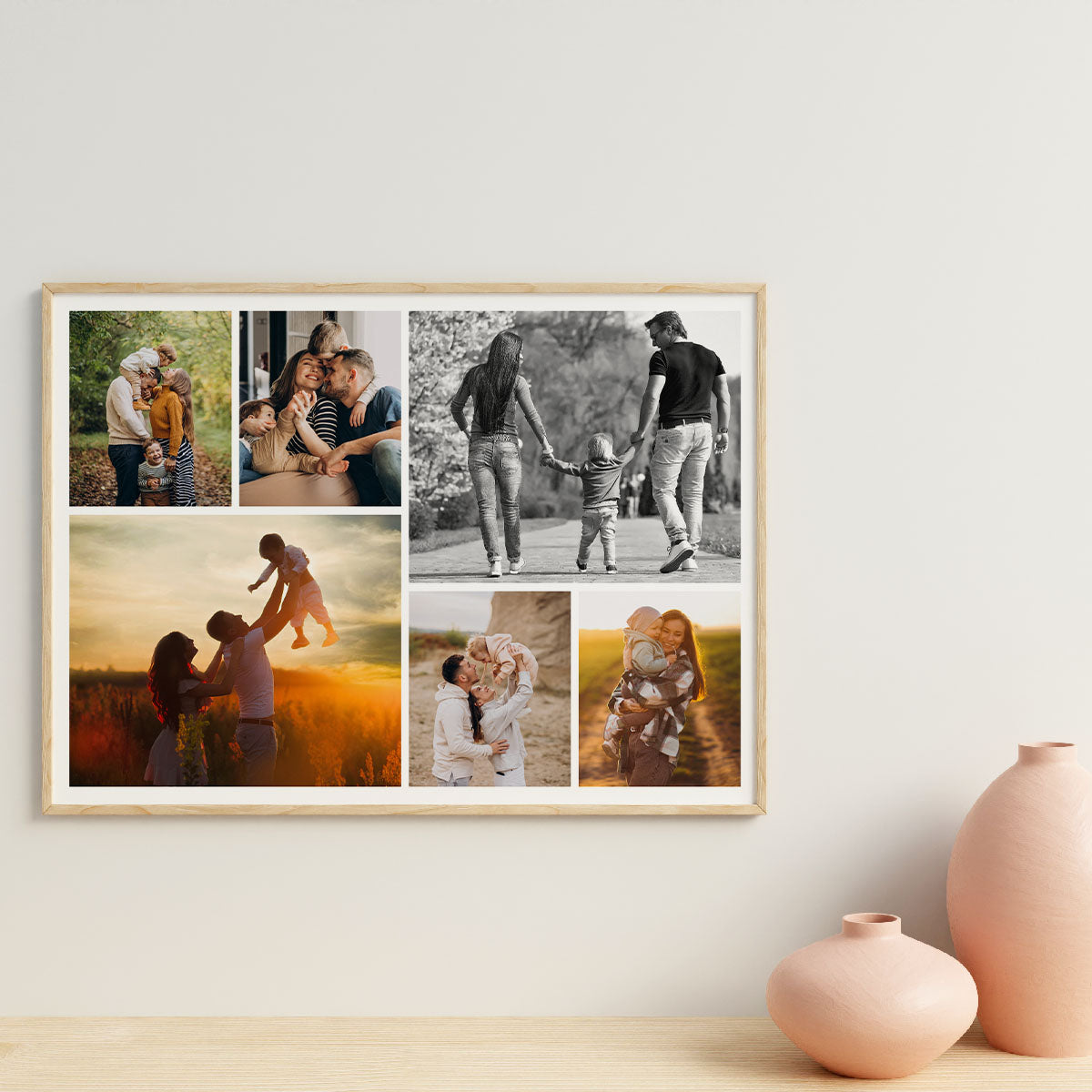Collage Prints   6 Billeder   Bredformat fra Dinfotobog.dk