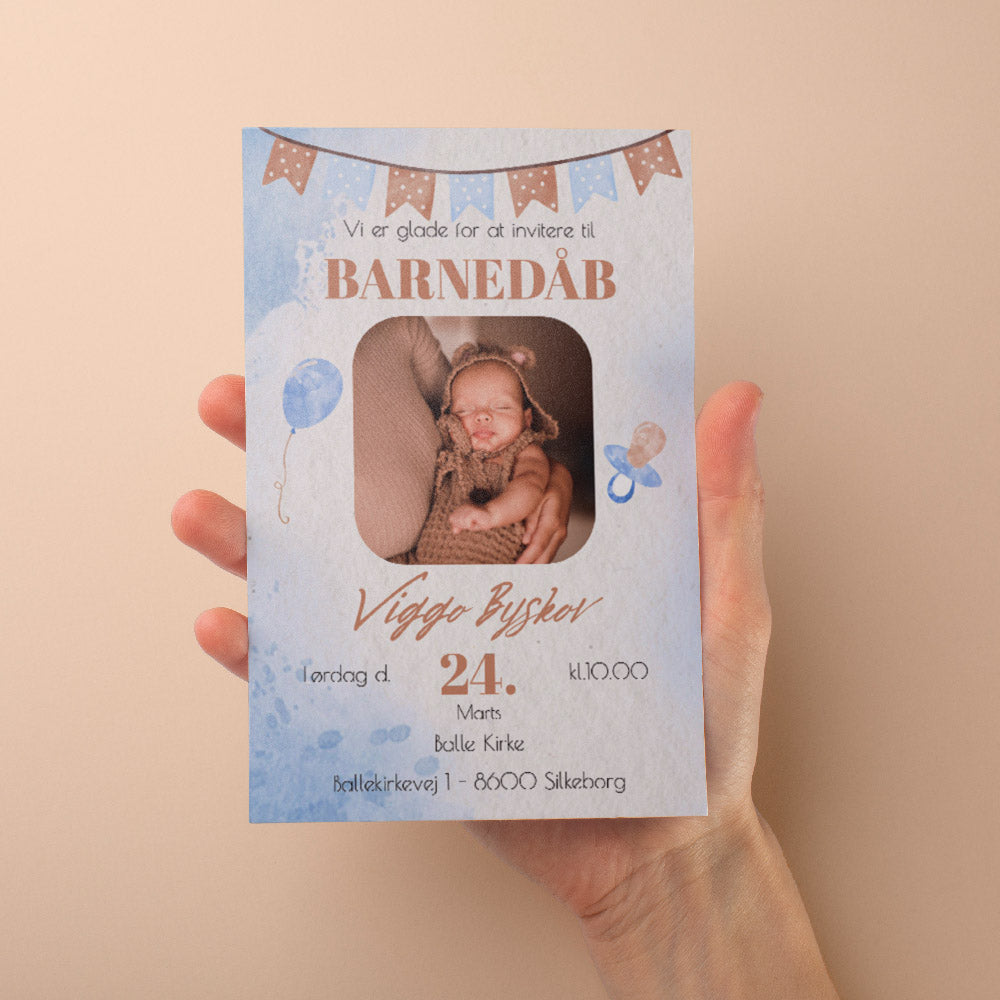 Indbydelse Til Barnedåb   Design 1 fra Dinfotobog.dk