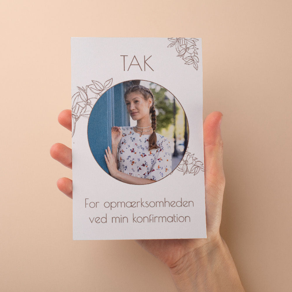 Takkekort Til Konfirmation   Design 5 fra Dinfotobog.dk