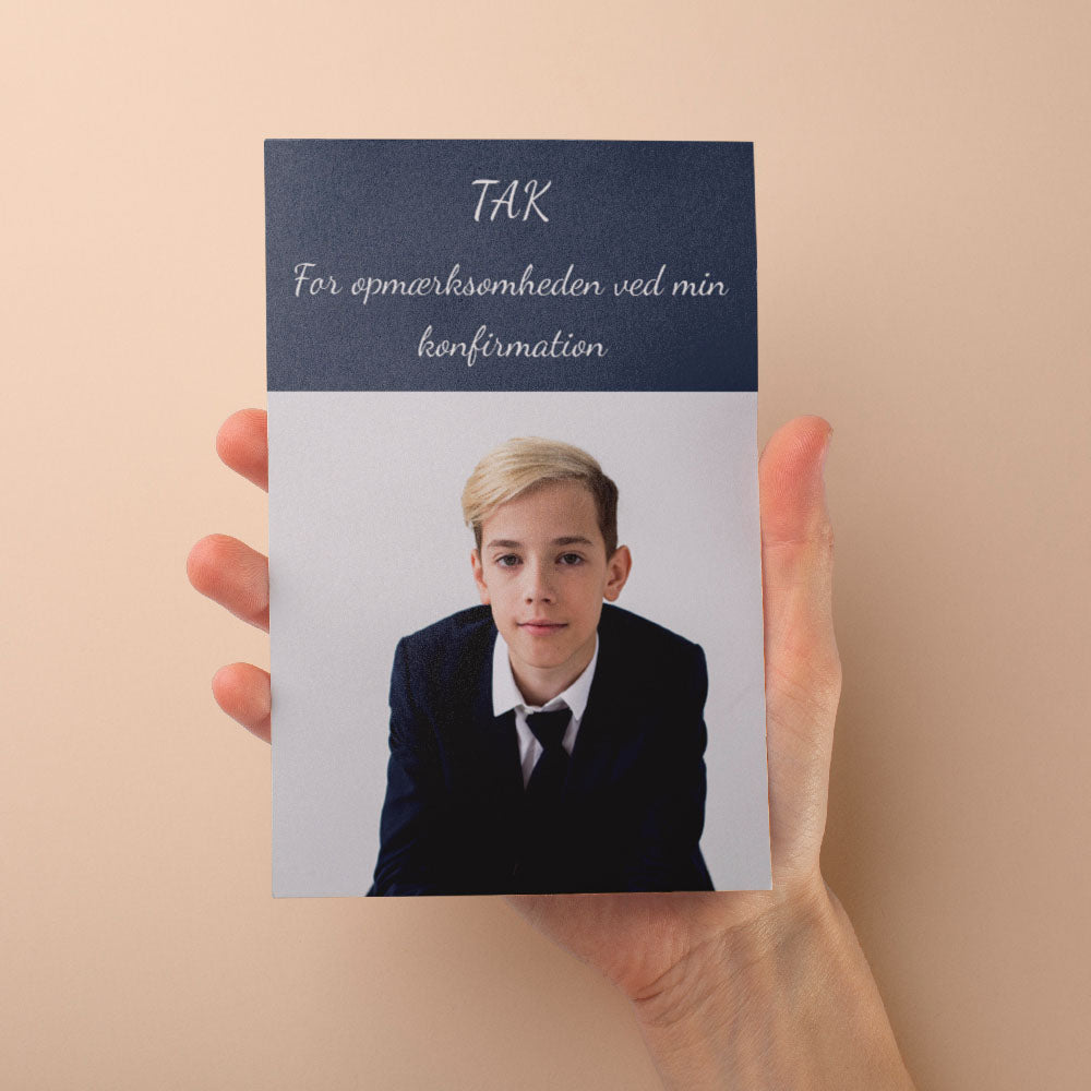 Takkekort Til Konfirmation   Design 3 fra Dinfotobog.dk