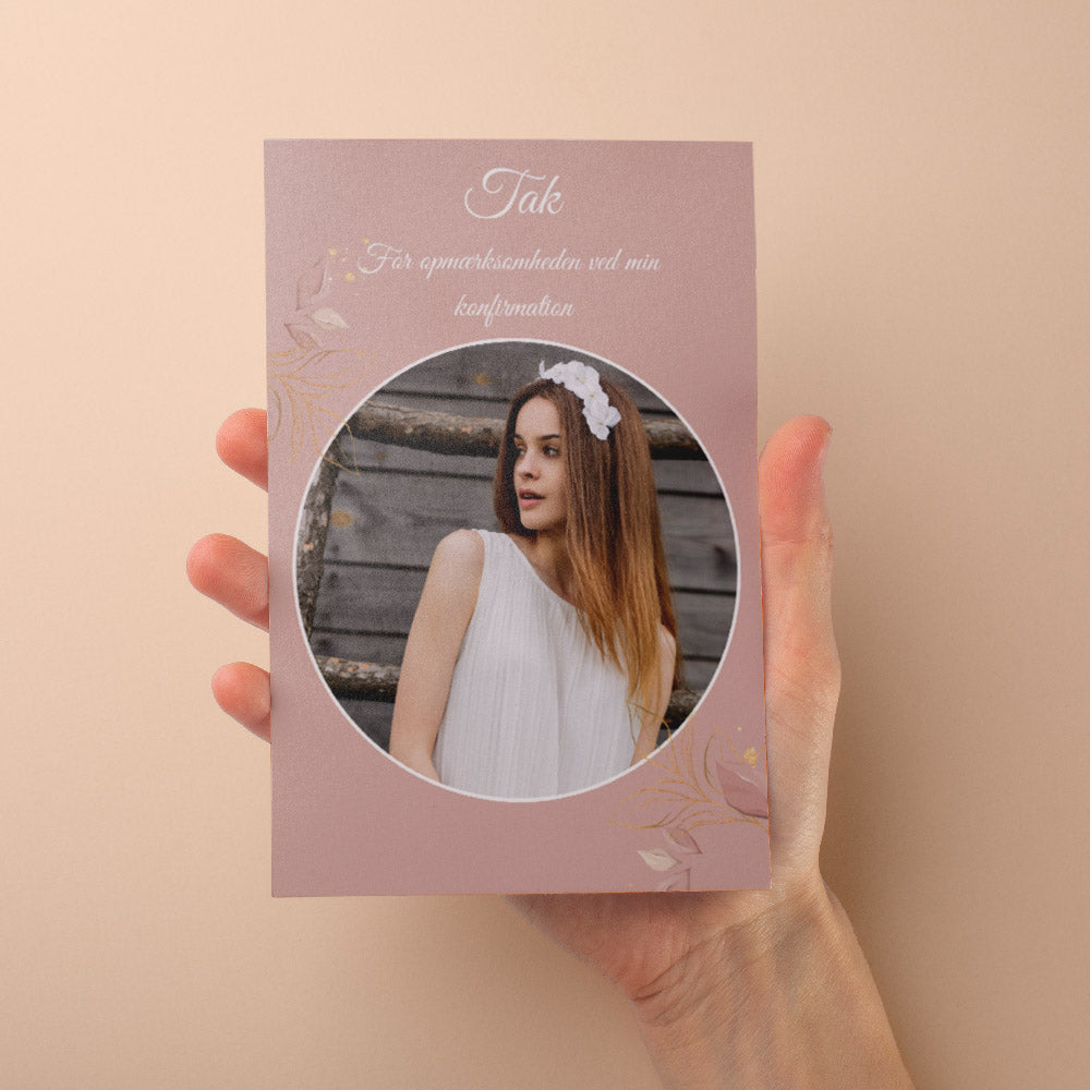 Takkekort Til Konfirmation   Design 4 fra Dinfotobog.dk