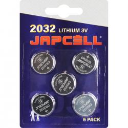 Lithium Cr2032 3v Batterier   5 Stk.   Batteri fra Japcell