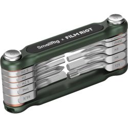 4814 X Film Riot 10 In 1 Folding Wrench Set With Multiple Angle Positioning Green fra Smallrig