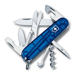 Swiss Army Knife Climber, Blue Translucent, 91 Mm   Multitool fra Victorinox