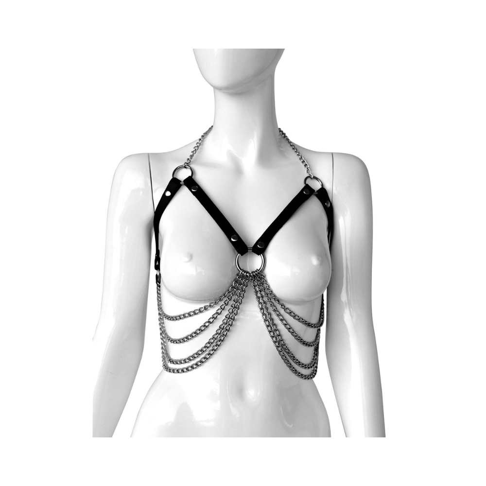 Læder Harness Med Kæder fra O-products