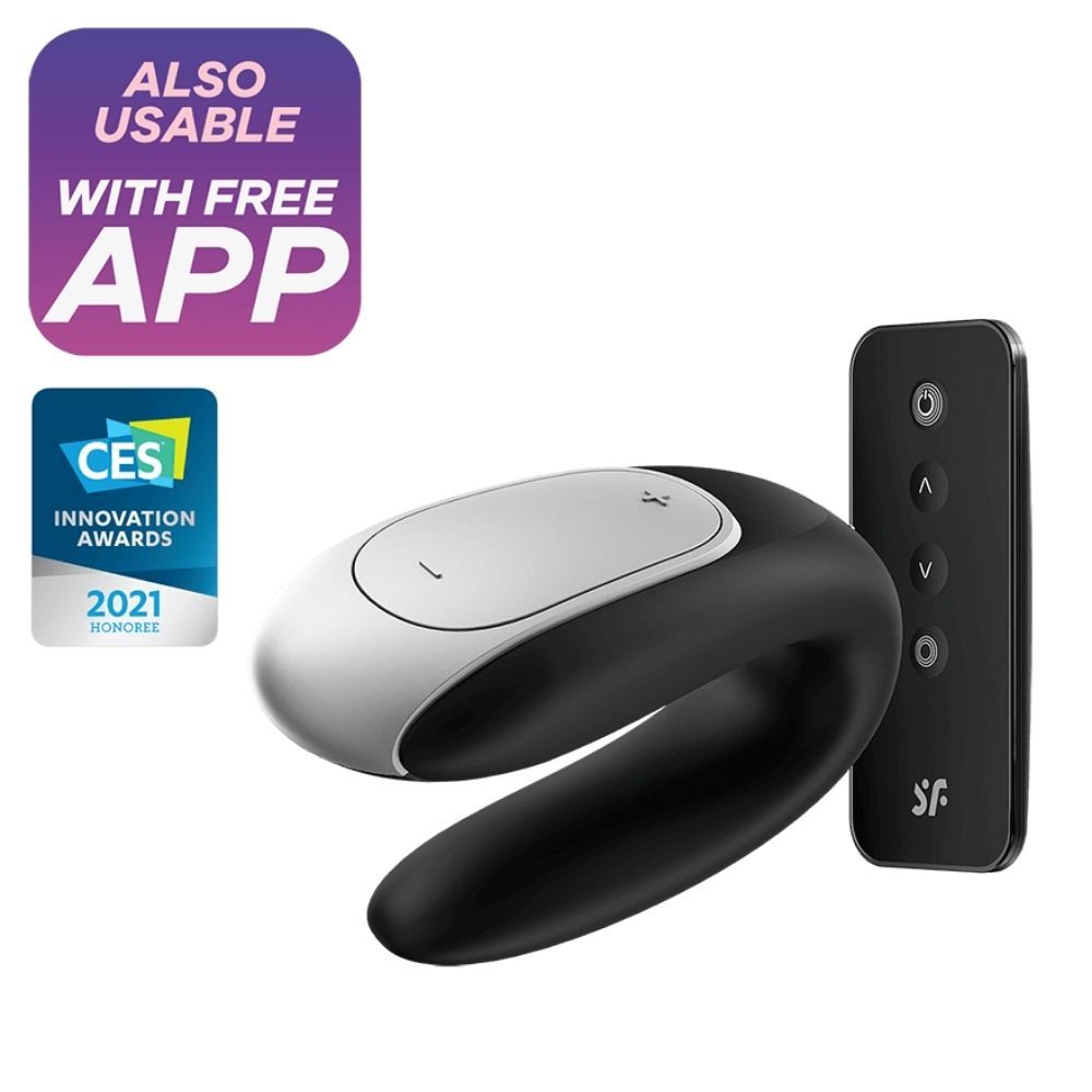 Double Fun     Par Vibrator Sort fra Satisfyer