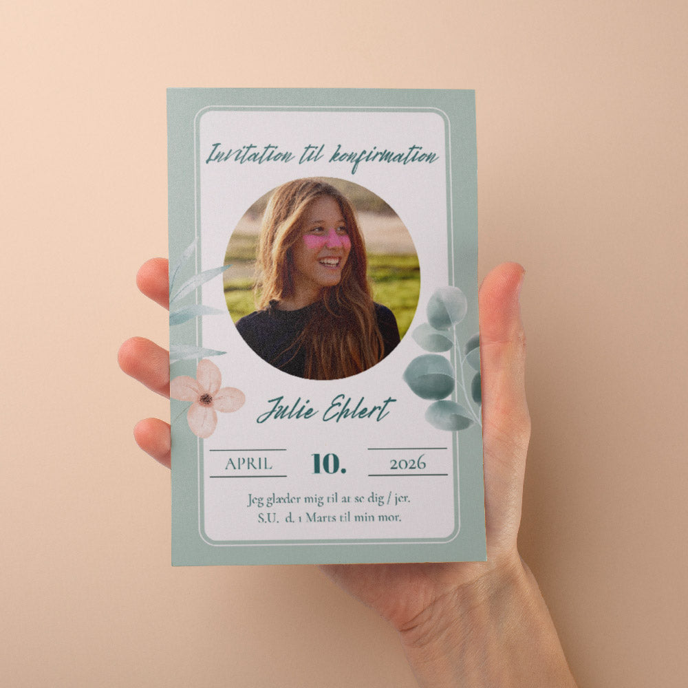 Indbydelse Til Konfirmation   Design 11 fra Dinfotobog.dk