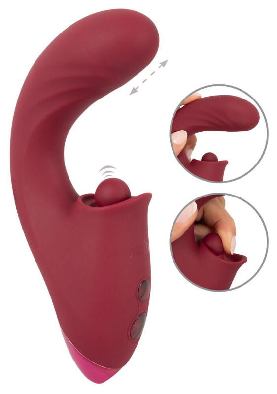 Støde Vibrator Med Klitoris Stimulator fra You2toys