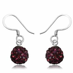 øreringe Med Swarovski Krystaller   21mm   Pr Par fra Smykker I Lilla »