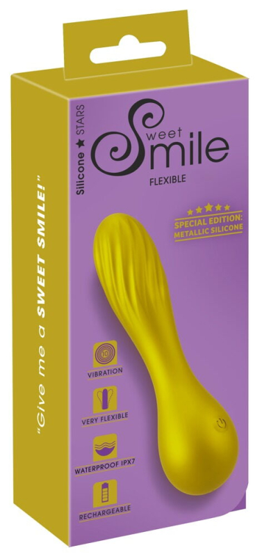 Fleksibel Mini G Punkt Vibrator    Guld fra Sweet Smile