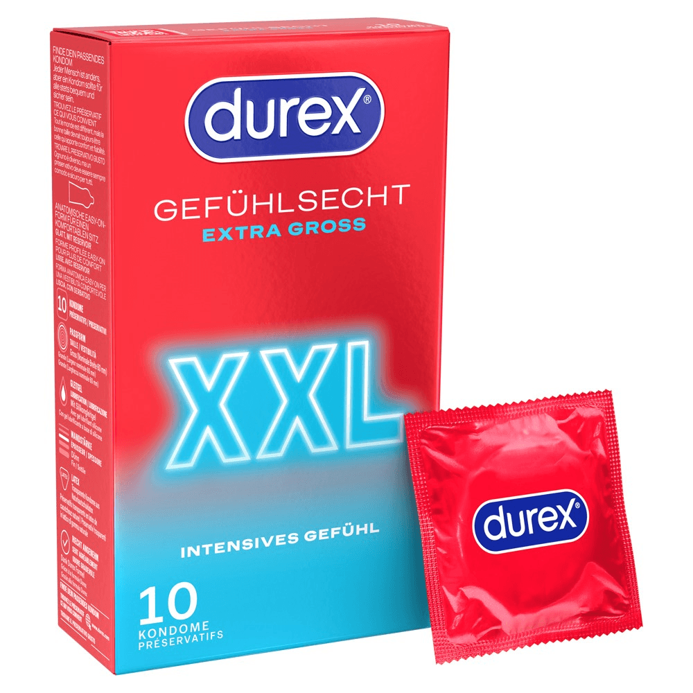 Gefühlsecht Ekstra Store X Kondomer 10 Stk. fra Durex