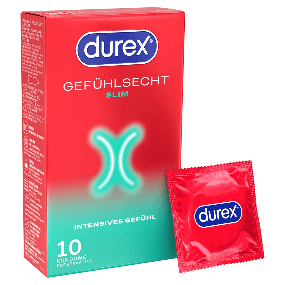 Gefühlsecht Slim Kondomer 10 Stk fra Durex