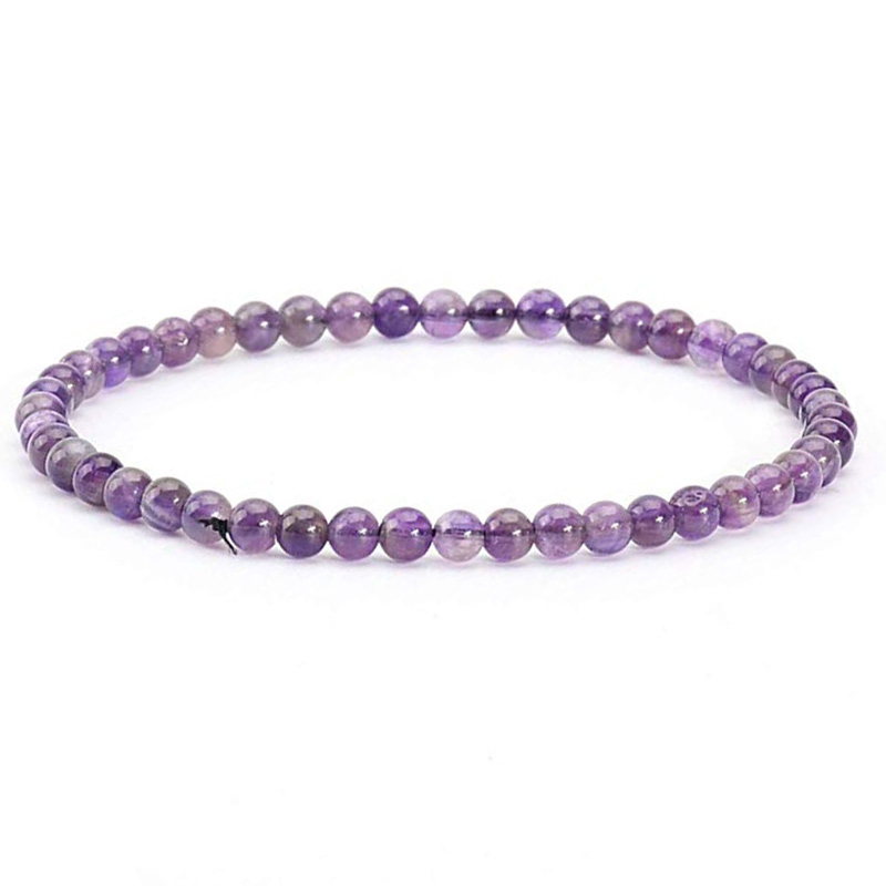Armbånd Ametyst   4mm fra Smykker I Lilla »