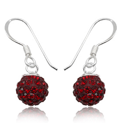 øreringe Med Swarovski Krystaller   21mm   Pr Par fra Smykker I Rød »