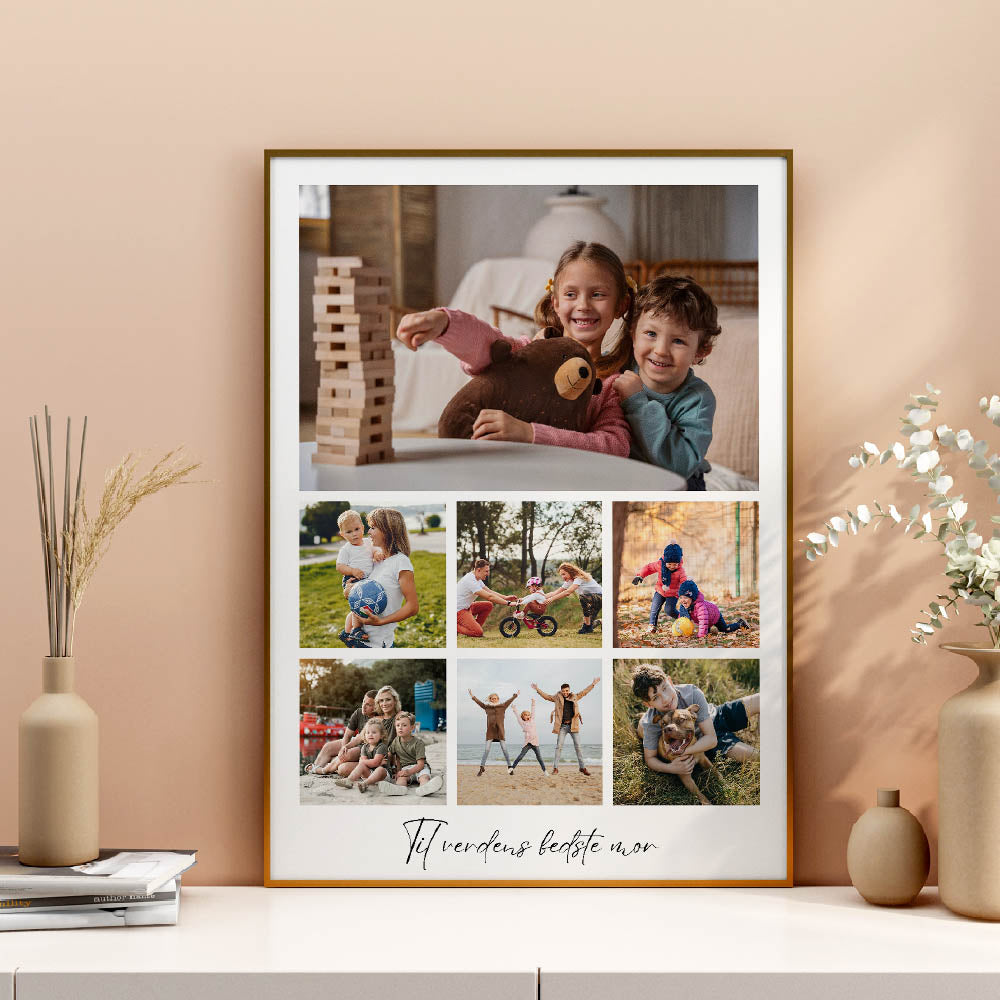 Collage Prints   7 Billeder   Med Tekst fra Dinfotobog.dk