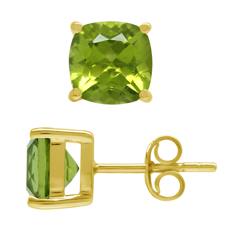 ørestikker Med Peridot   8mm   Pr Par   Forgyldt fra Smykker I Grøn »
