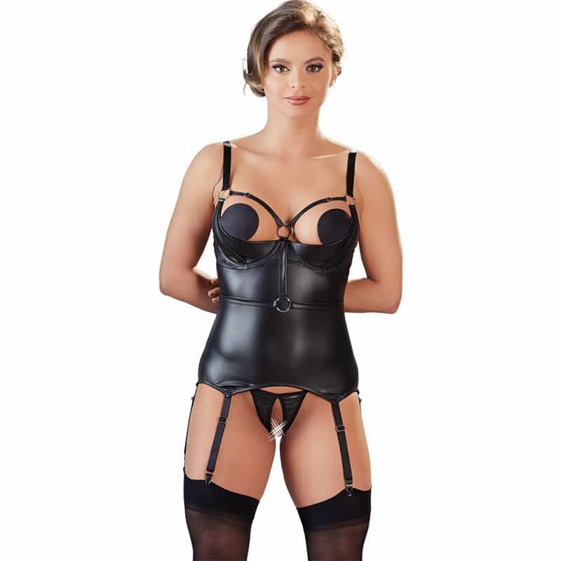 Nora Bondage Corsage Med Manchetter   M fra Cottelli