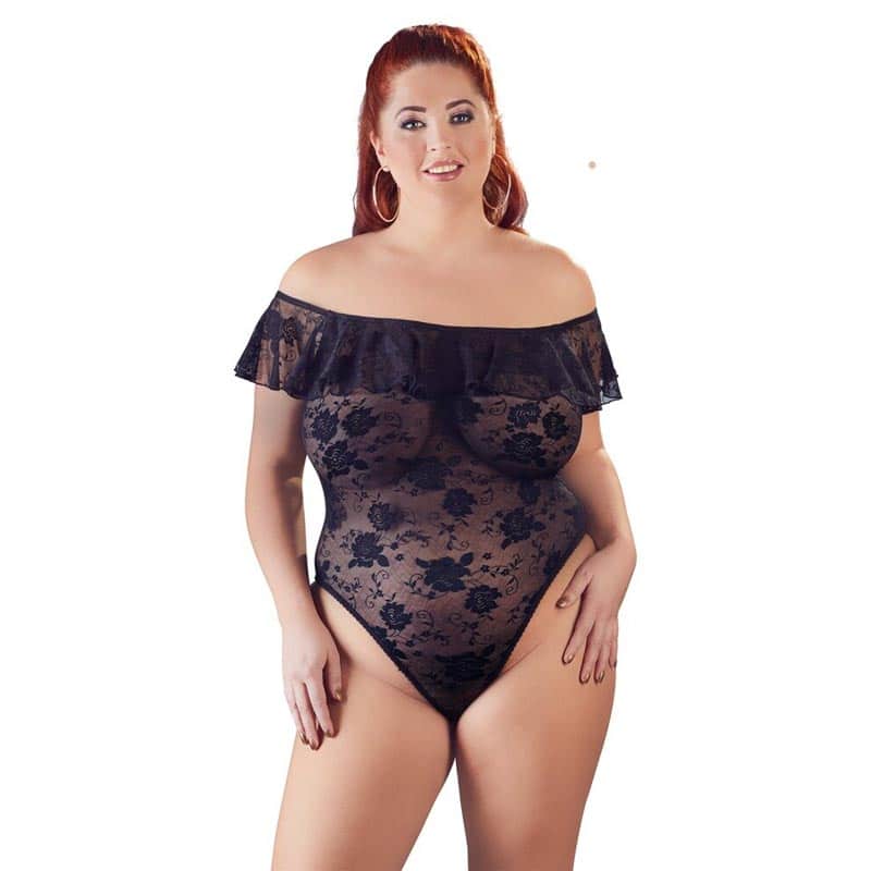 Curves Josie Bodystocking Sort fra Cottelli
