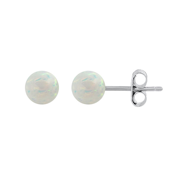 ørestikker Med Opal   5 Mm   Pr Par fra Smykker I Hvid »