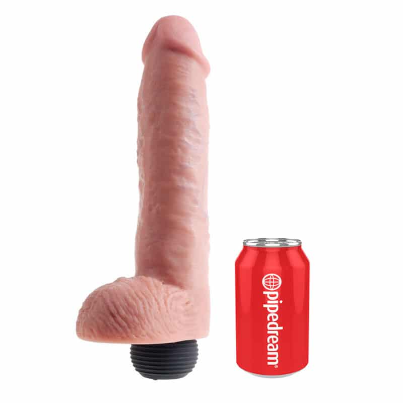 â® Sprøjte Dildo Med Kugler 28 Cm fra King Cock