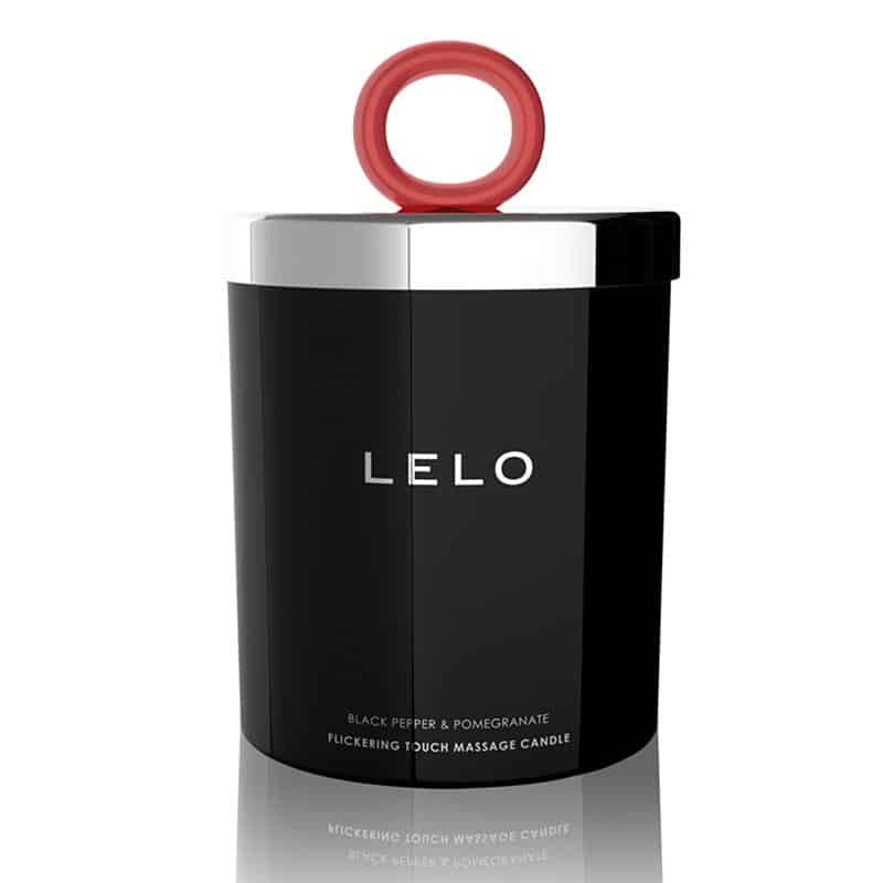 Massagelys Sortpeber Granatæble fra Lelo