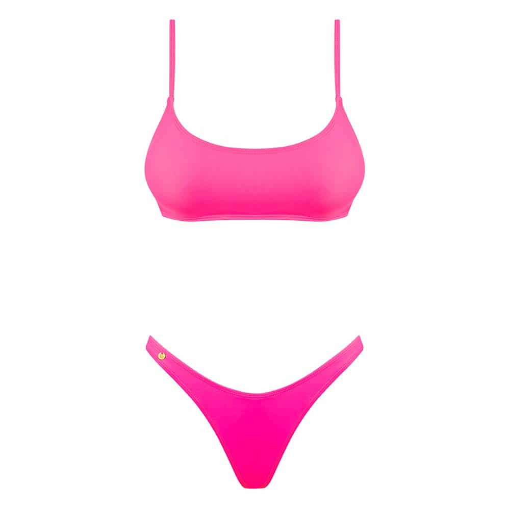 Mexico Beach Bikini Neon Pink   S fra Obsessive