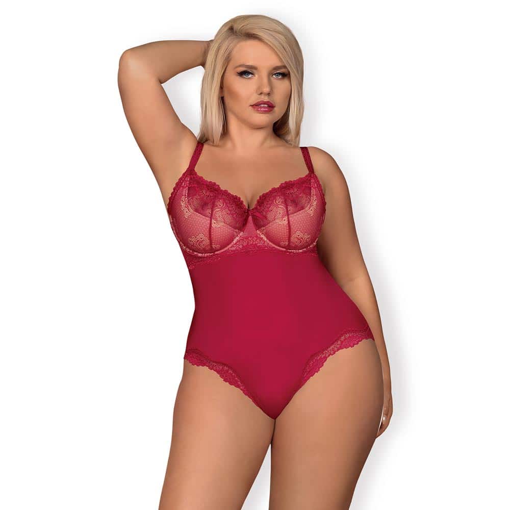 Rosalyne Bodystocking Rød   X fra Obsessive