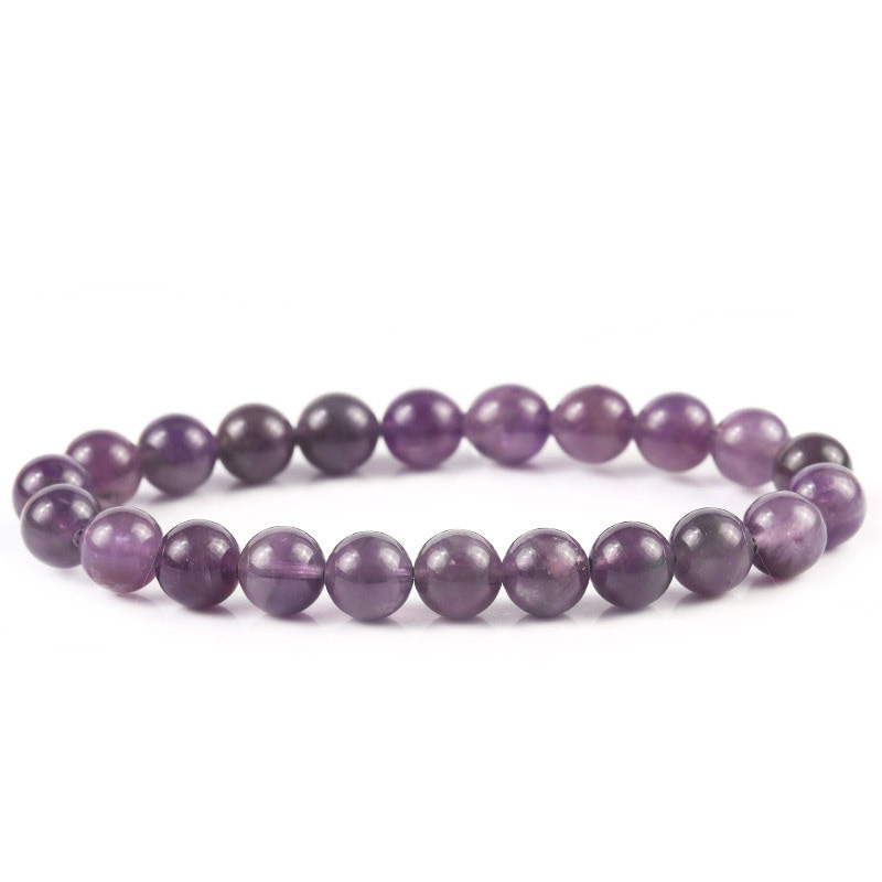 Armbånd Ametyst   8mm fra Smykker I Lilla »