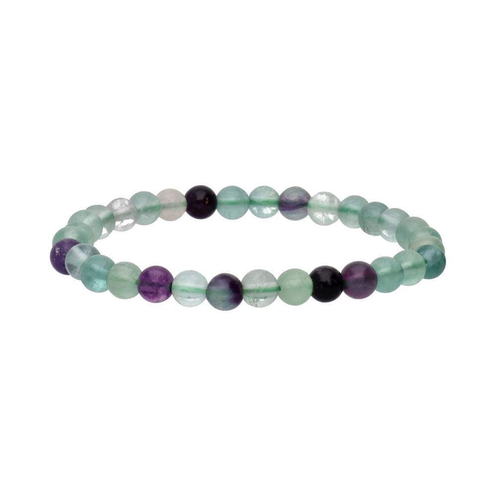 Armbånd Regnbue Fluorit   6mm fra Smykker I Grøn »